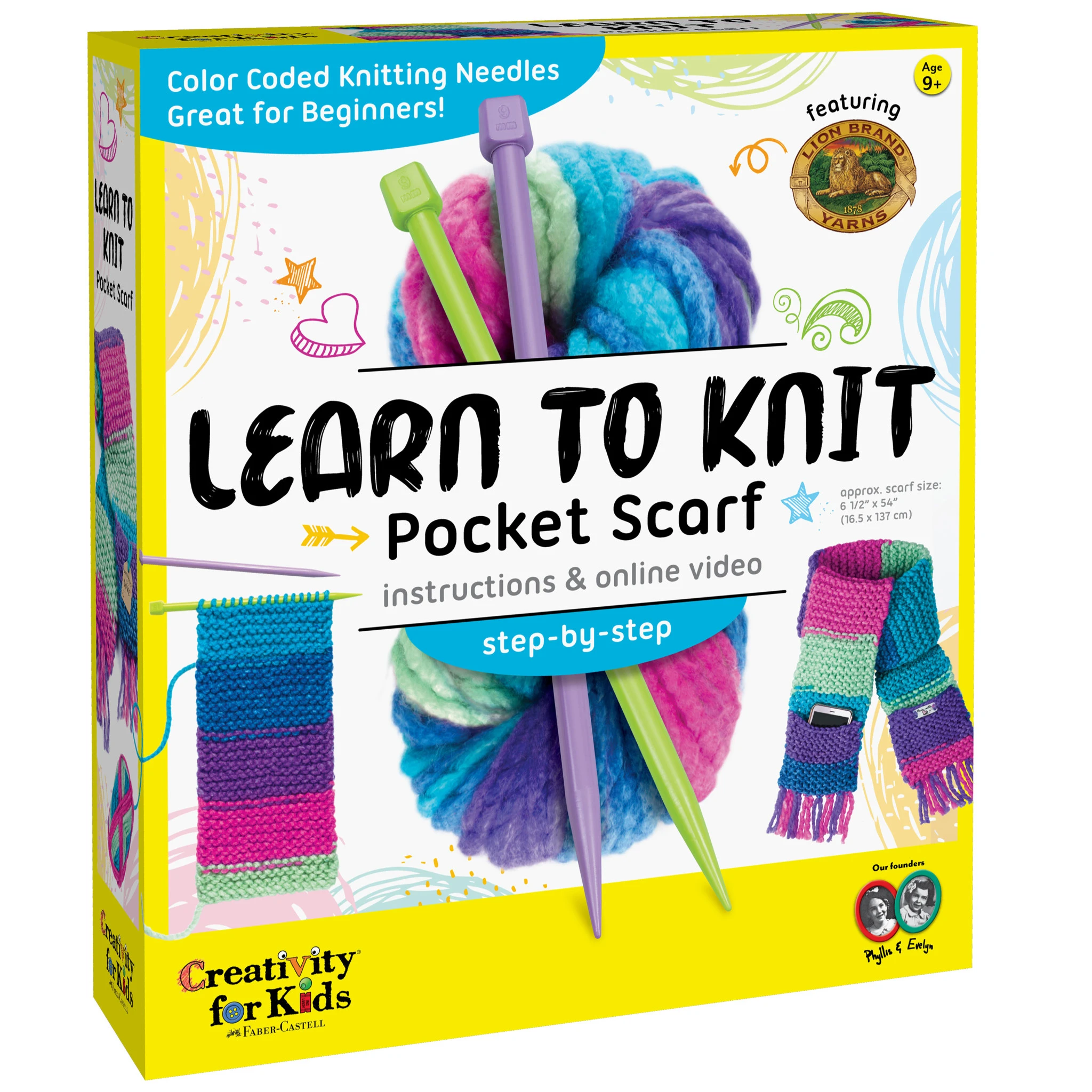 Learn to Knit Pocket Scarft by Creativity for Kids