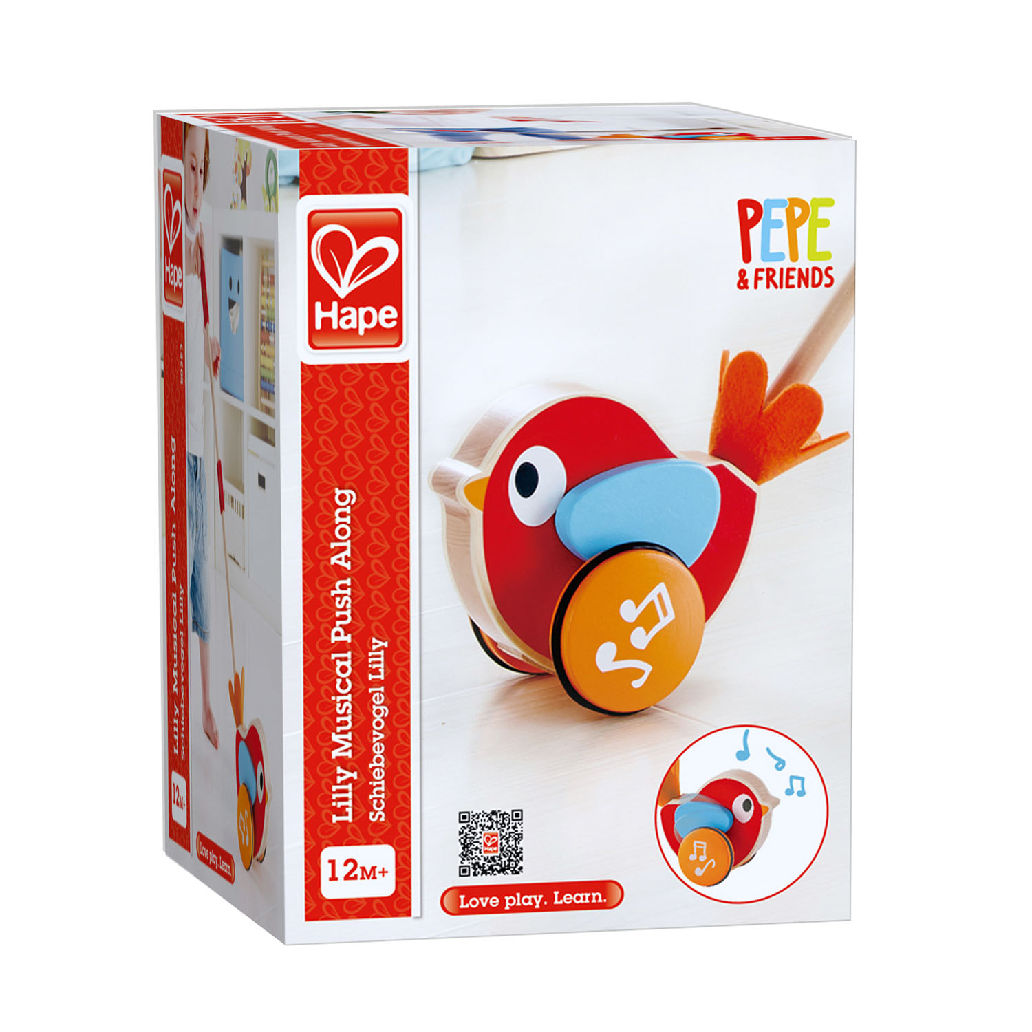 Lilly Push Along Musical Bird by Hape