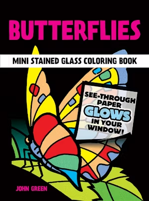 Little Butterflies Stained Glass Coloring Book-by-Dover Publications
