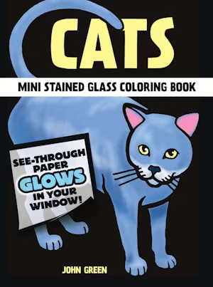 Little Cats Stained Glass Coloring Book-by-Dover Publications