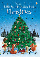 Little Sparkly Sticker Book Christmas Paperback by Usborne