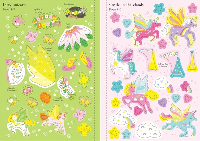 Little Sticker Dolly Dressing Unicorns by Usborne 3