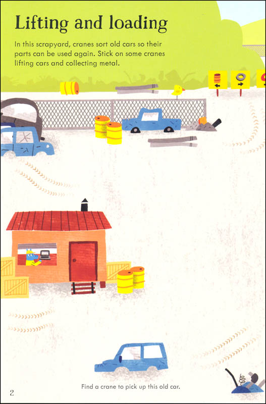 Little Stickers Diggers and Cranes by Usborne 1