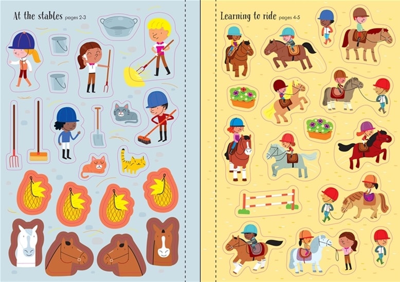 Little Stickers Horses Ponies by Usborne 1