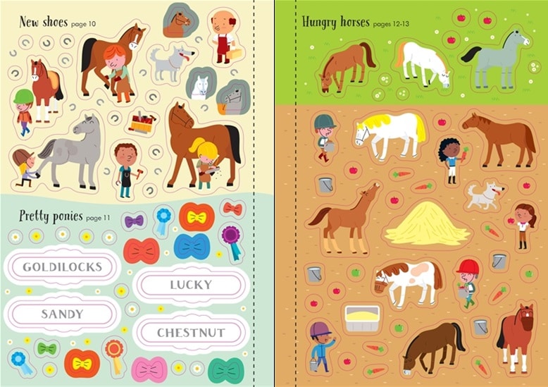 Little Stickers Horses Ponies by Usborne 3