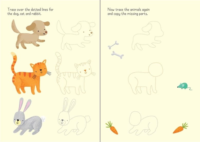 Little Wipe Clean Animals to Copy and Trace by Usborne 2