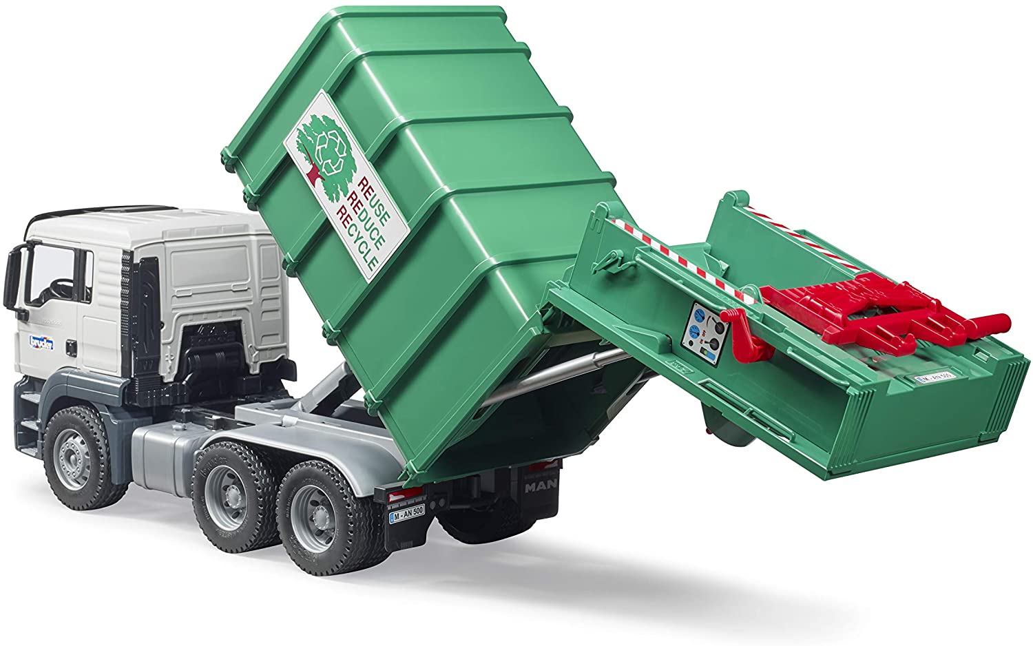 MAN TGS Rear Loading Garbage Truck Green by Bruder 2