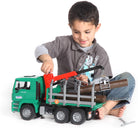 MAN Timber Truck with Loading Crane and 3 Logs by Bruder 2