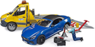 MB Sprinter Tow Truck w Bruder Roadster Light Sound Module by Bruder 4