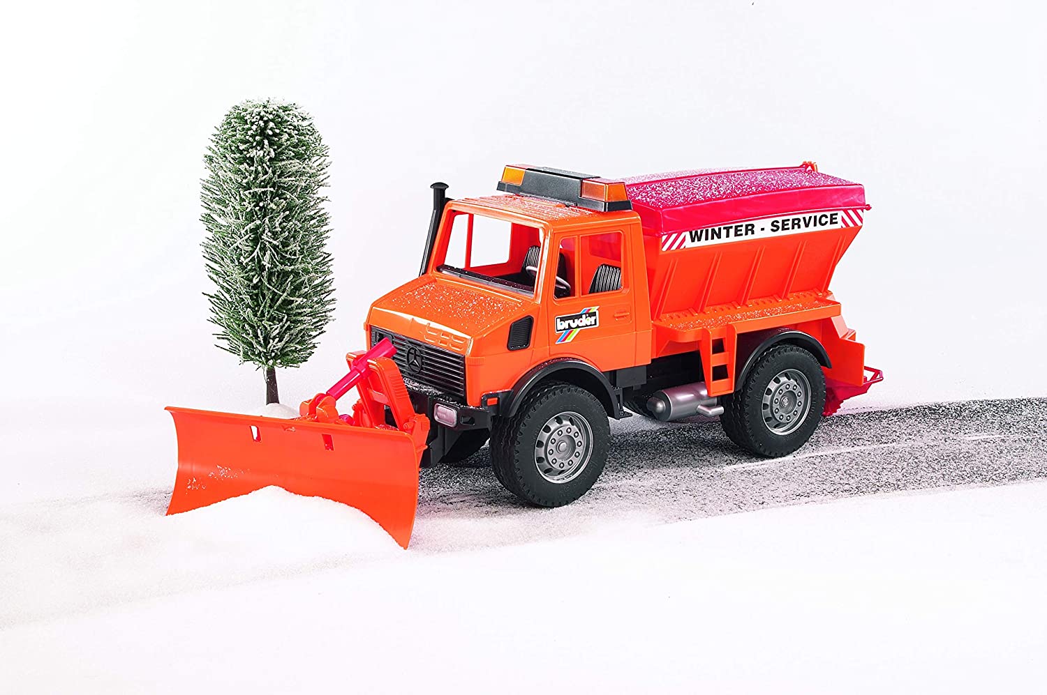 MB Unimog with Snow Plow by Bruder 4