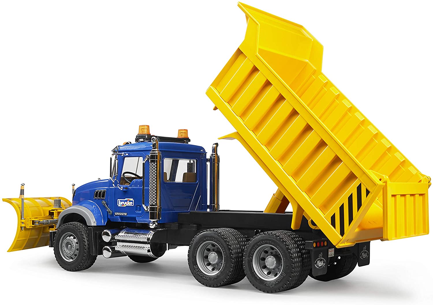 Mack Granite Dump Truck with Snow Plow by Bruder 2