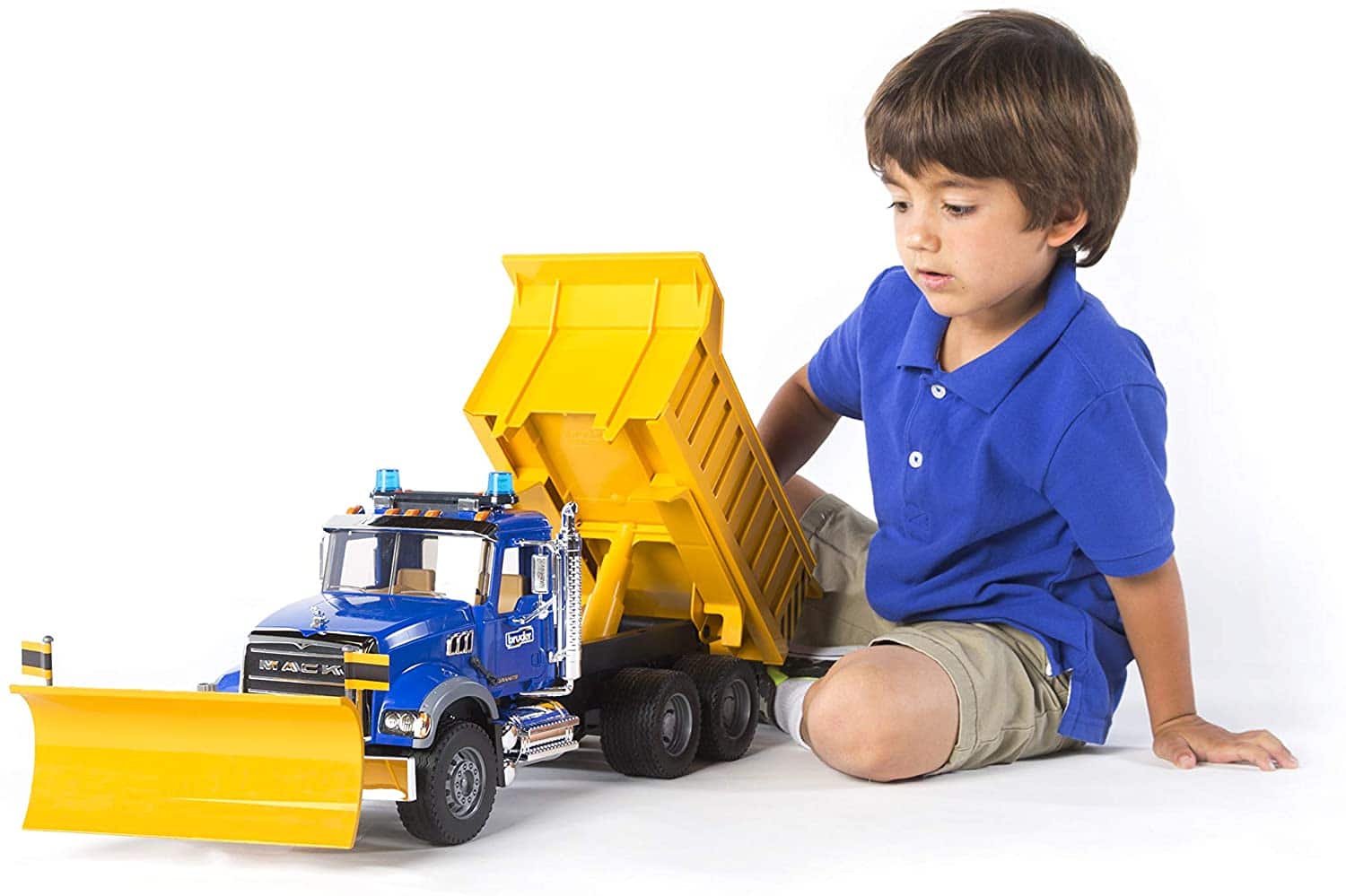 Mack Granite Dump Truck with Snow Plow by Bruder 6