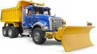 Mack Granite Dump Truck with Snow Plow by Bruder