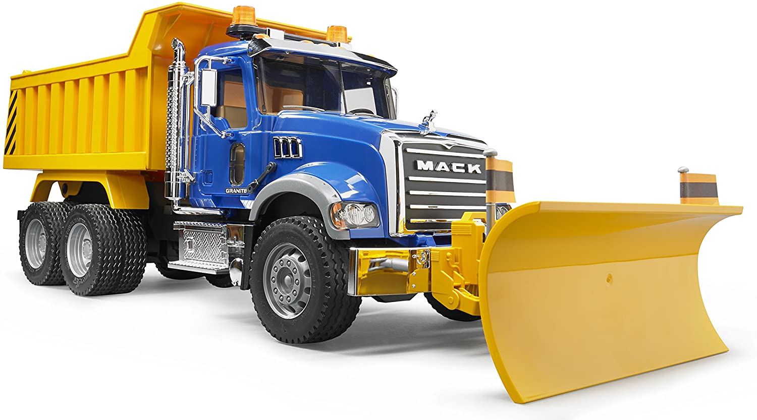 Mack Granite Dump Truck with Snow Plow by Bruder