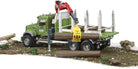 Mack Granite Timber Truck with Loading Crane and 3 Logs by Bruder 6
