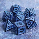 Magic Flame Blue RPG Dice Set by Foam Brain Games 2