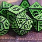Magic Flame Green RPG Dice Set by Foam Brain Games 2