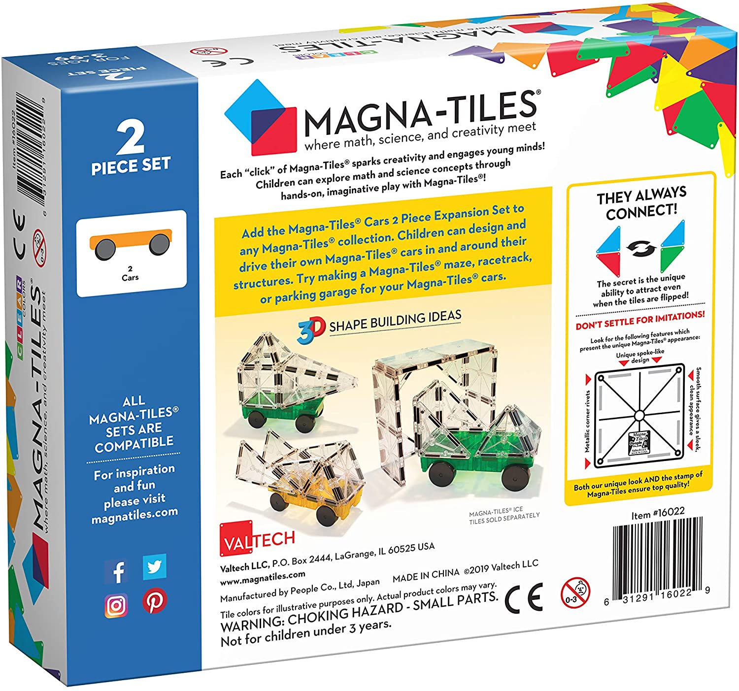 Magna Tiles Cars 2 Piece Expansion Set by Magna Tiles 1