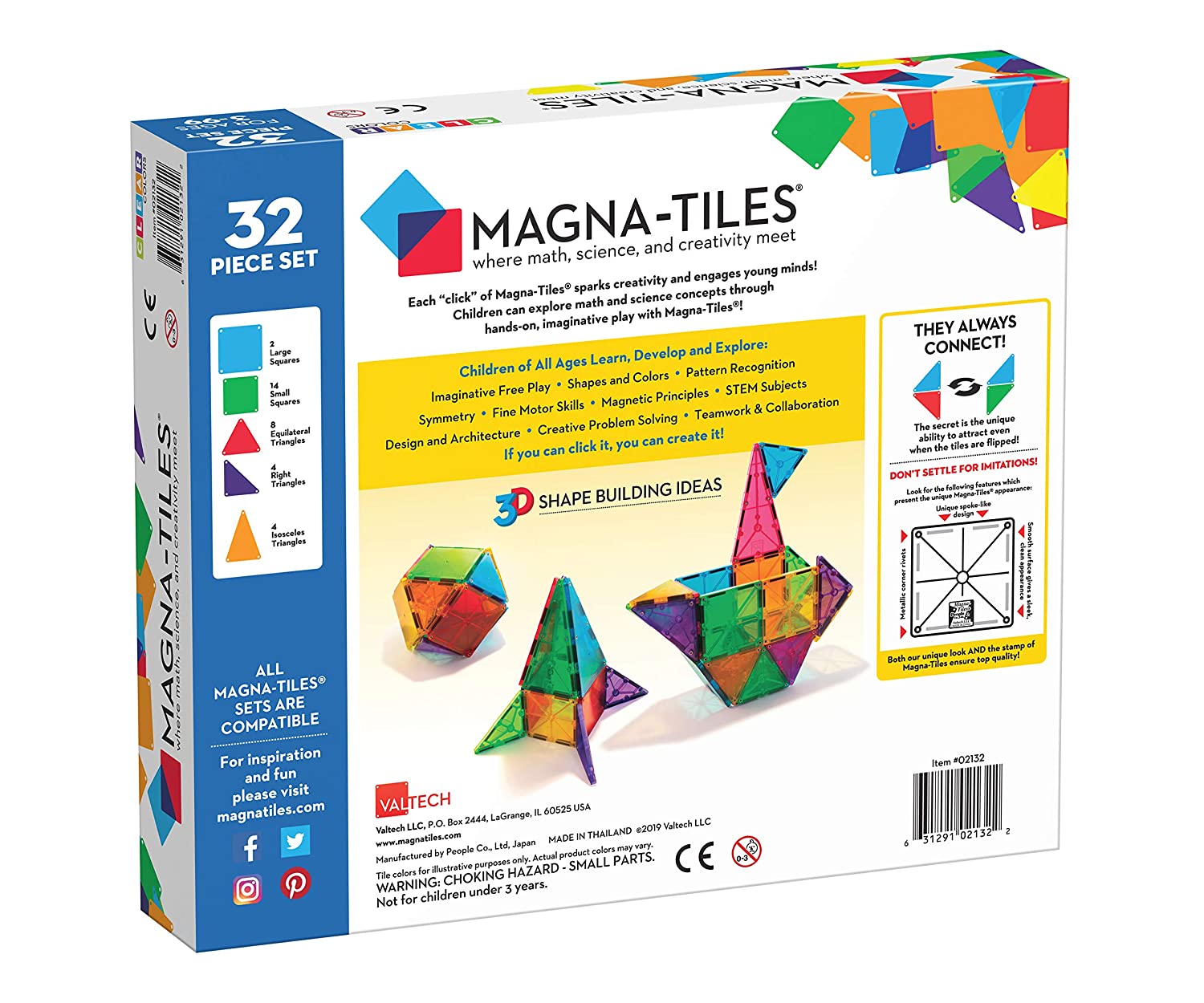 Magna-Tiles Clear 32 Piece Set – A2Z Science & Toys