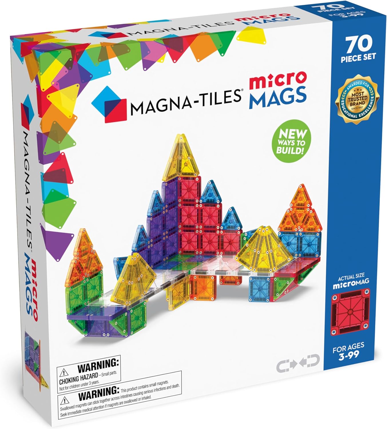 Magna Tiles MicroMags 70pc Deluxe Set-by-Magna Tiles