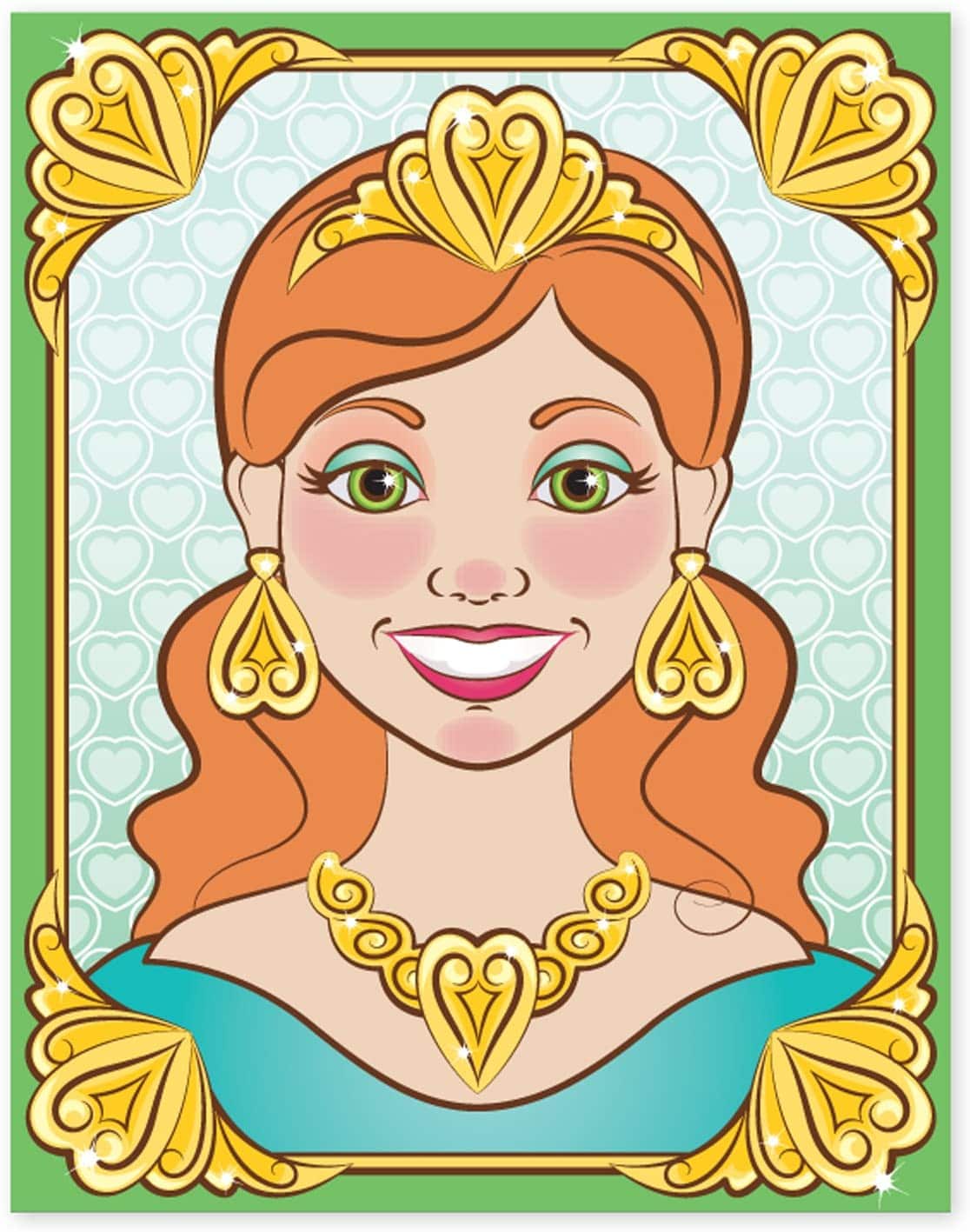 Make a Face Sticker Pad Sparkling Princesses by Melissa Doug 1