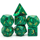 Malachite Gemstone RPG Dice Set by Foam Brain Games