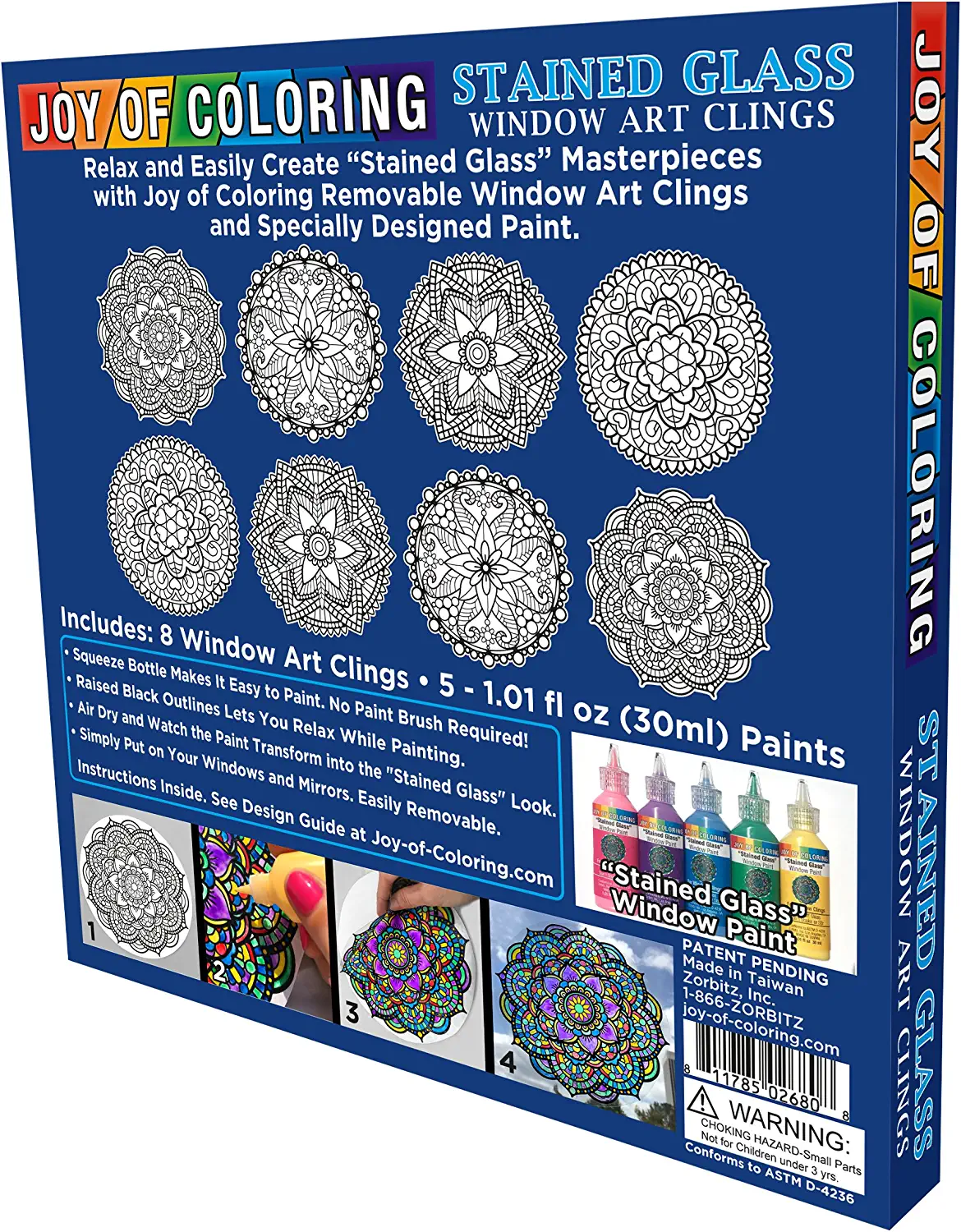 Mandala Stained Glass Window Clings by Zorbitz 1