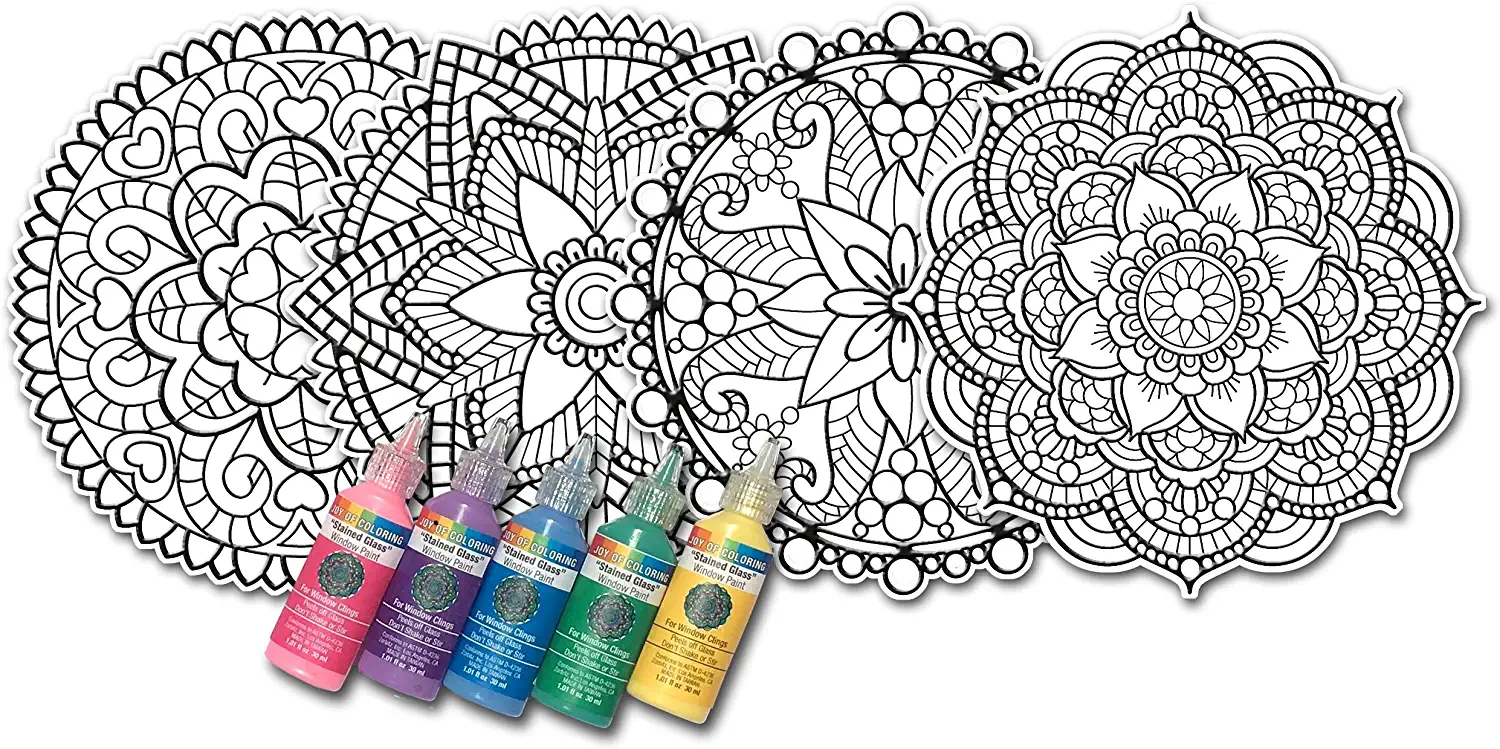 Mandala Stained Glass Window Clings by Zorbitz 2