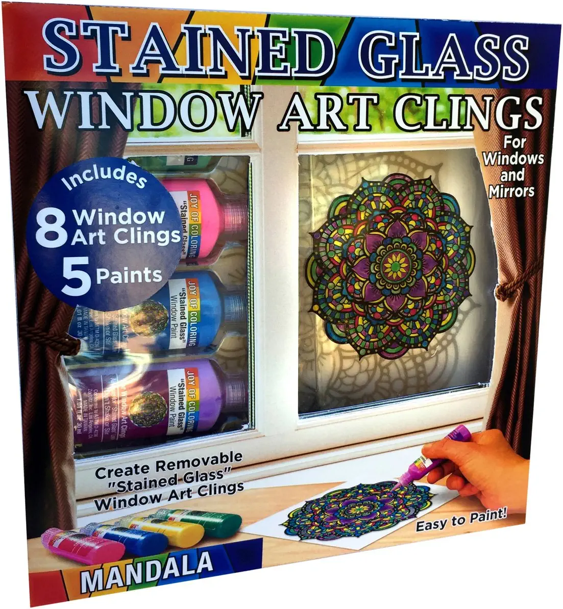 Mandala Stained Glass Window Clings by Zorbitz