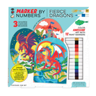 Marker by Number Fierce Dragons-by-Bright Stripes