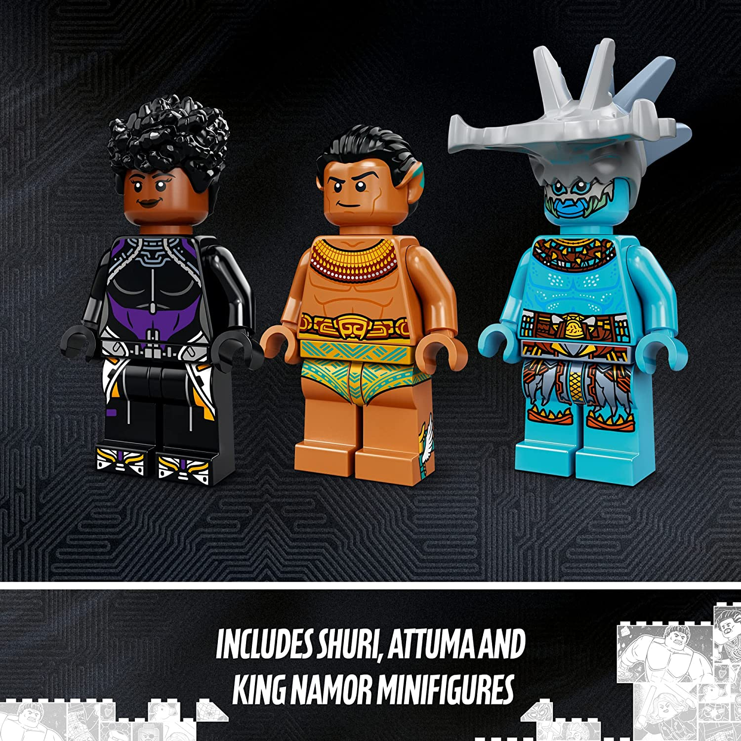 Marvel Black Panther Wakanda Forever King Namors Throne Room by Lego 3