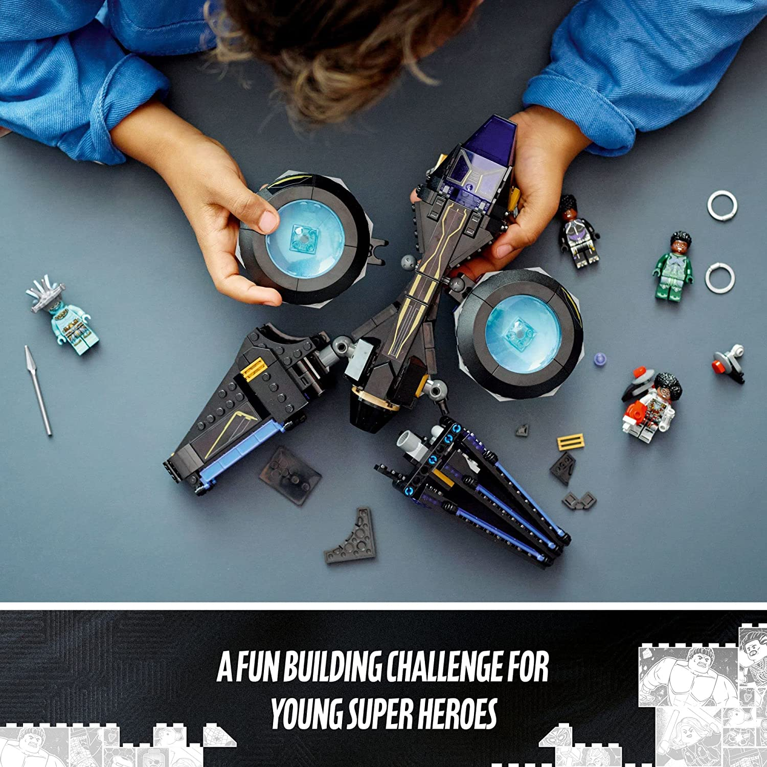 Marvel Black Panther Wakanda Forever Shuris Sunbird by Lego 4