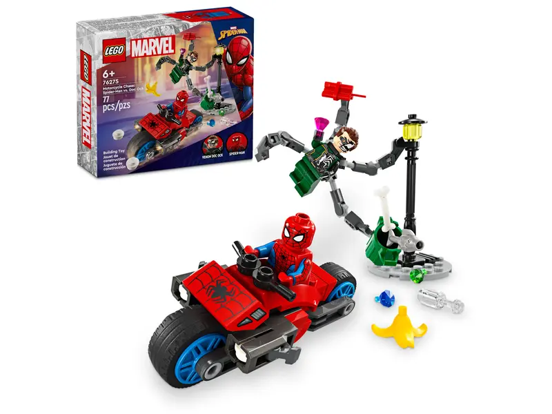 Marvel Motorcycle Chase: Spider-Man vs. Doc Ock-by-Lego