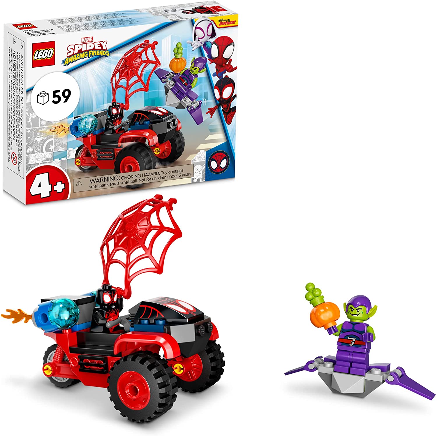 Marvel Spidey and His Amazing Friends Miles Morales Spider Mans Techno Trike by Lego