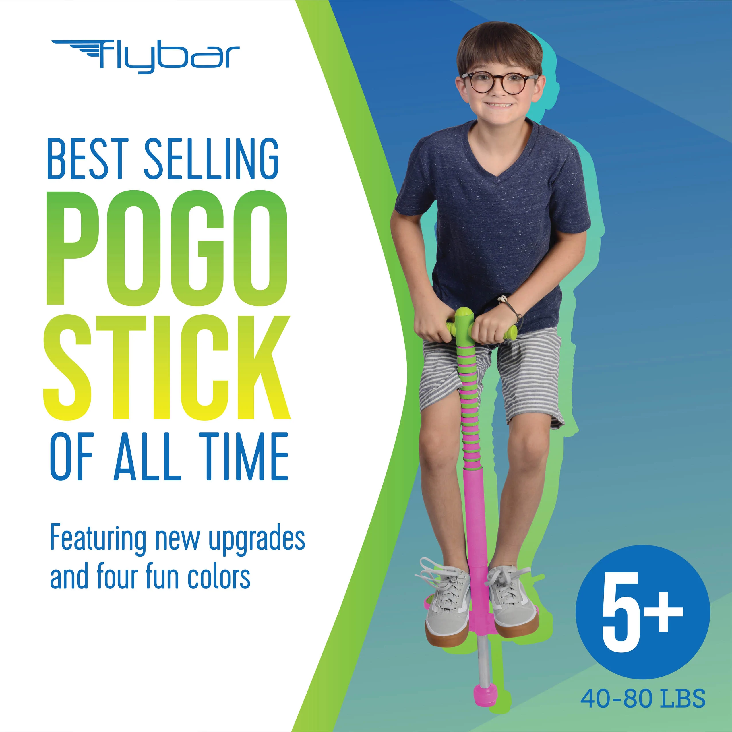Maverick Pogo Stick PinkGreen by Flybar 1