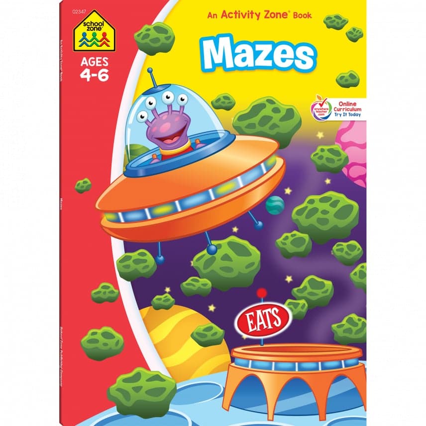 Mazes Activity Workbook by School Zone