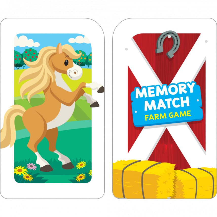 Memory Match Farm Card Game by School Zone 2
