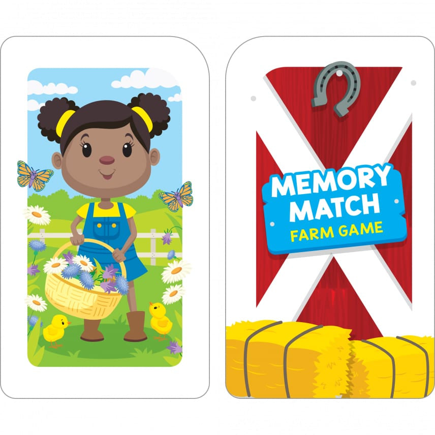 Memory Match Farm Card Game by School Zone 3