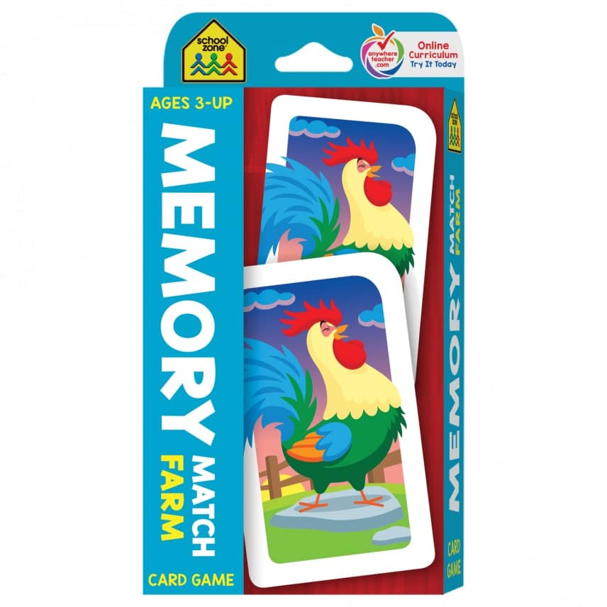 Memory Match Farm Card Game by School Zone