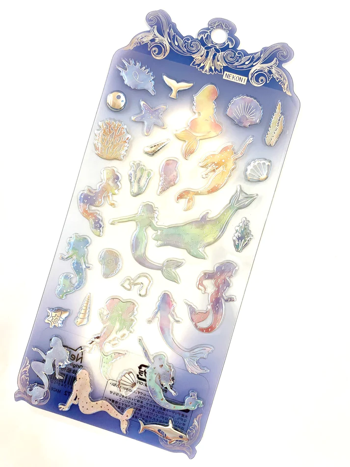 Mermaid Crystal Gel Stickers-by-BC USA