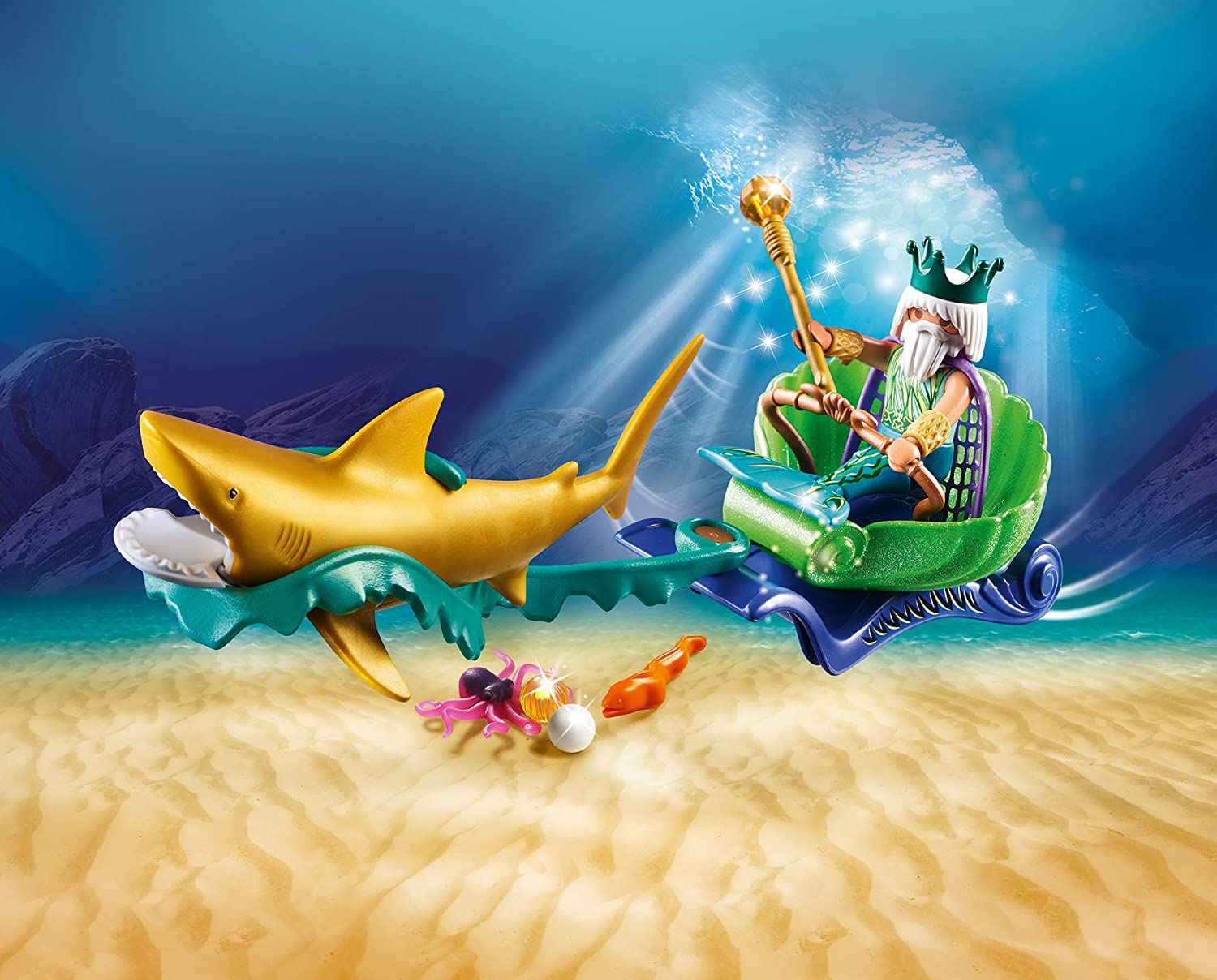 Mermaid King of The Sea with Shark Carriage by Playmobil 2