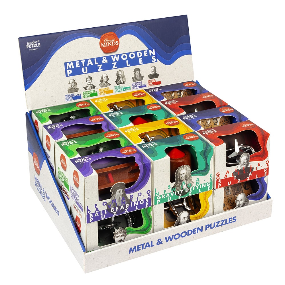 Metal Wooden Great Minds Puzzles by Professor Puzzle