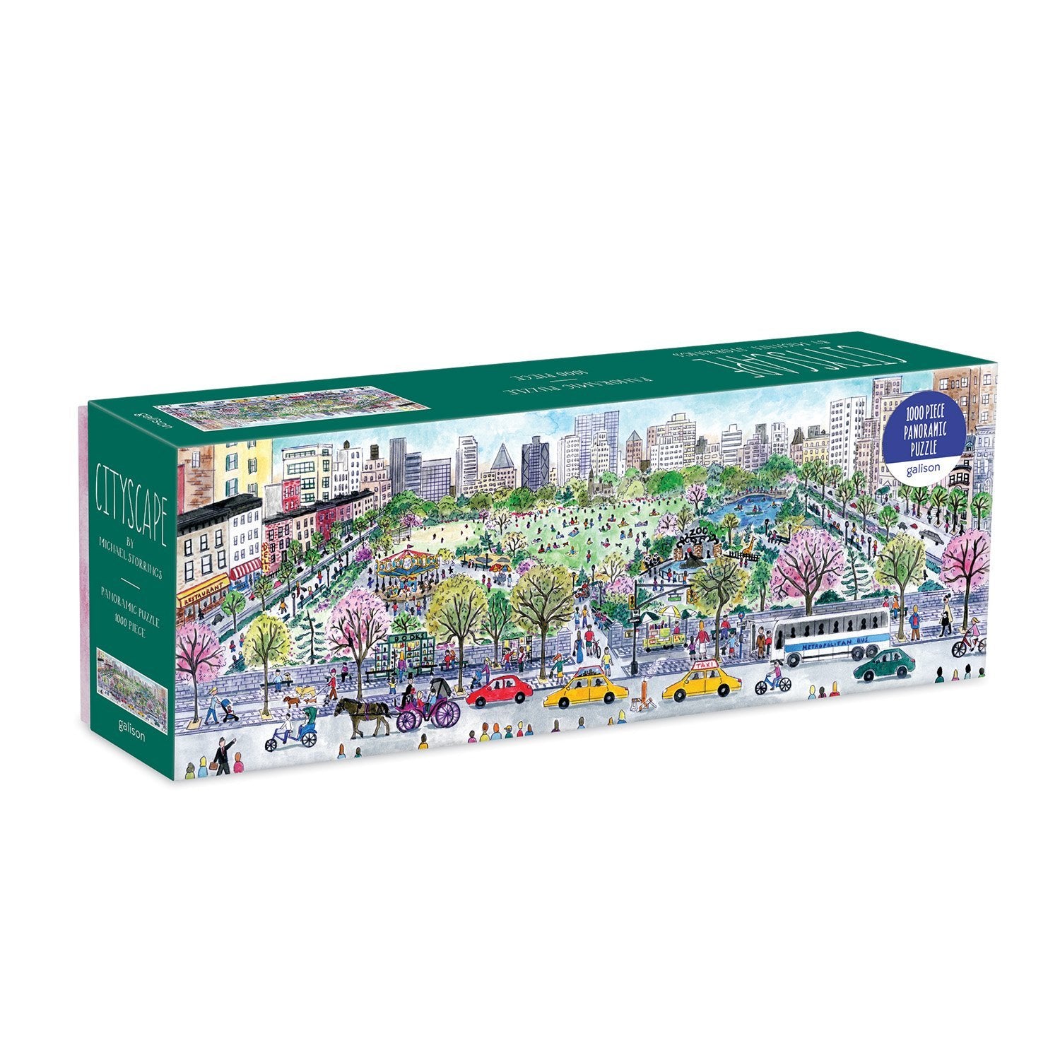 Michael Storrings Cityscape 1000pc Panoramic Puzzle by Galison