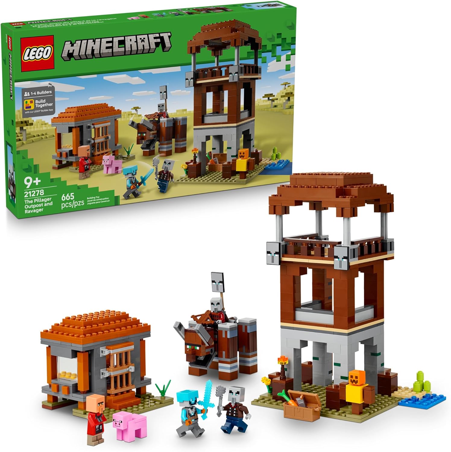 Minecraft The Pillager Outpost and Ravager-by-Lego