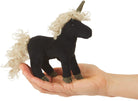 Mini Black Unicorn Finger Puppet by Folkmanis