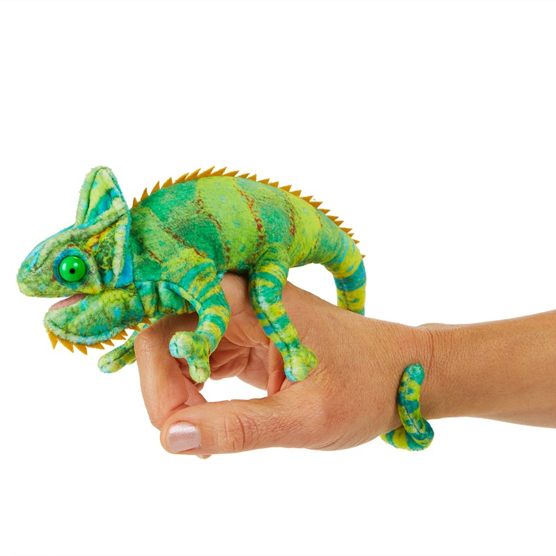 Mini Chameleon Finger Puppet-by-Folkmanis