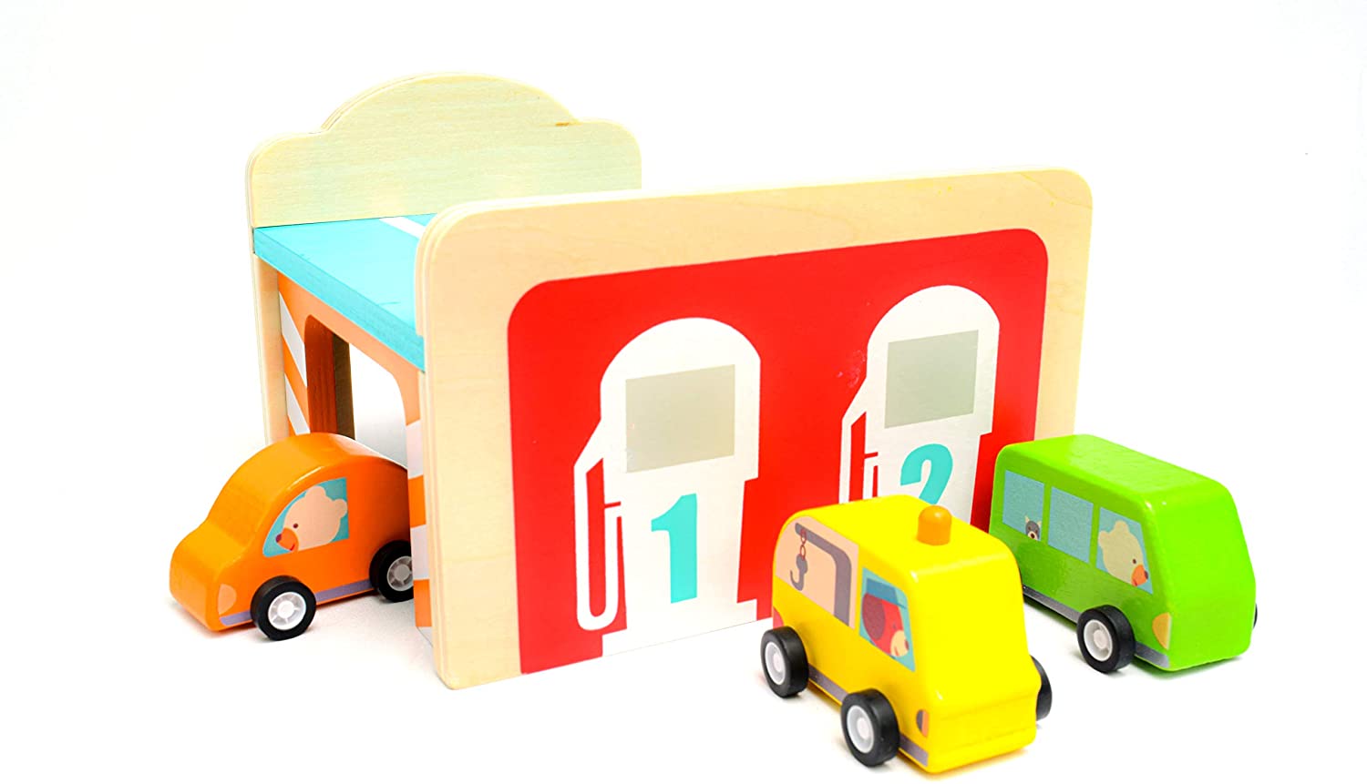 Mini Garage Wooden Playset by Djeco 2