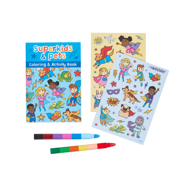 Mini Traveler Coloring Activity Kit Superkids Pets by Ooly 1