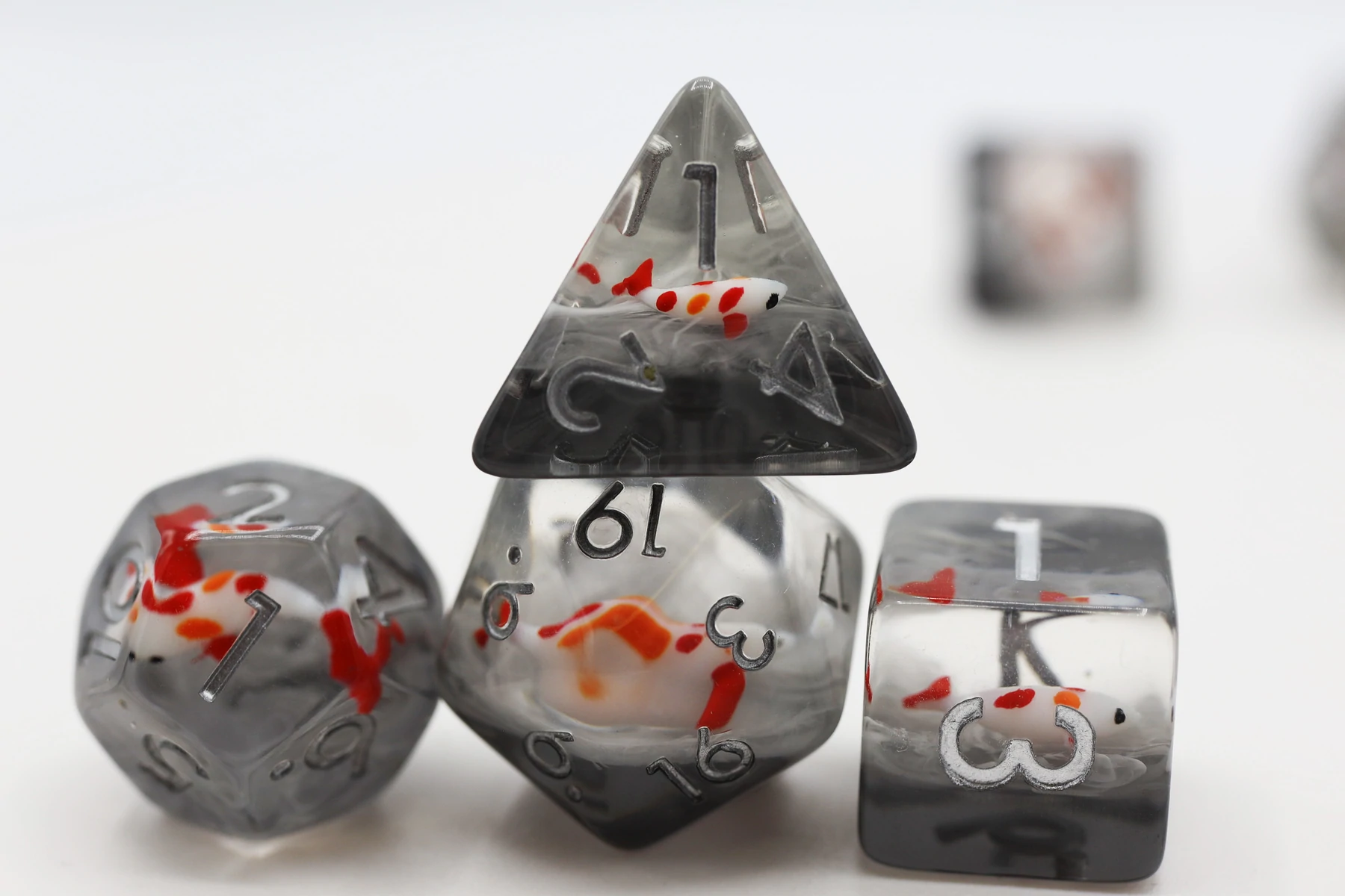 Misty Water Koi RPG Dice Set by Foam Brain Games 4