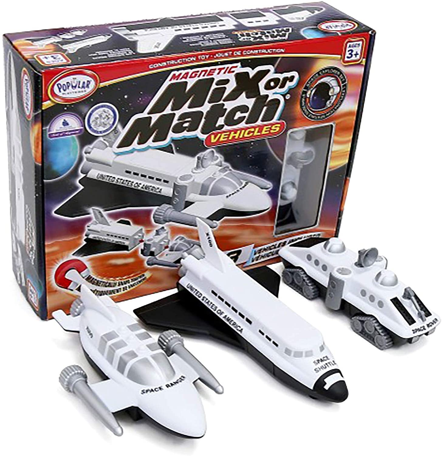 Mix or Match Vehicles Space White by Popular Playthings
